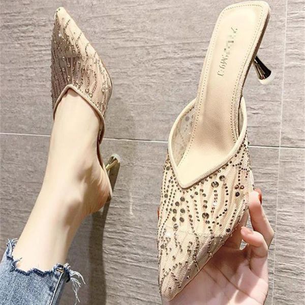 slippers women 2021 summer rhinestone high-heeled sandals female outdoor slipper thin heels pumps diamond slides mesh flip flops, Black
slippers women 2021 summer rhinestone high-heeled sandals female outdoor slipper thin heels pumps diamond slides mesh flip flops, Black