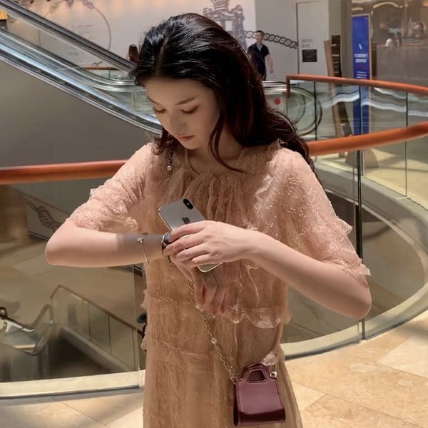 dresses first love pink lace dress mid summer long slim cake skirt, Black;gray
dresses first love pink lace dress mid summer long slim cake skirt, Black;gray