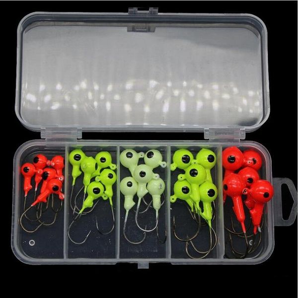 fishing hooks lead hook set 26pcs 2.5g/3.5g/5g/7g/10g soft worm jig head multicolor tackle
fishing hooks lead hook set 26pcs 2.5g/3.5g/5g/7g/10g soft worm jig head multicolor tackle