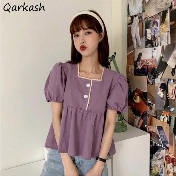 women's blouses & shirts vintage women square collar design streetwear korean fashion harajuku loose chic all-match preppy style elegan, White
women's blouses & shirts vintage women square collar design streetwear korean fashion harajuku loose chic all-match preppy style elegan, White