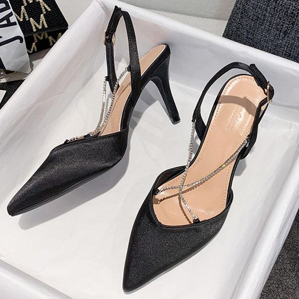sandals women shoes high heels rhinestones pumps summer footwear high-heeled on, Black
sandals women shoes high heels rhinestones pumps summer footwear high-heeled on, Black