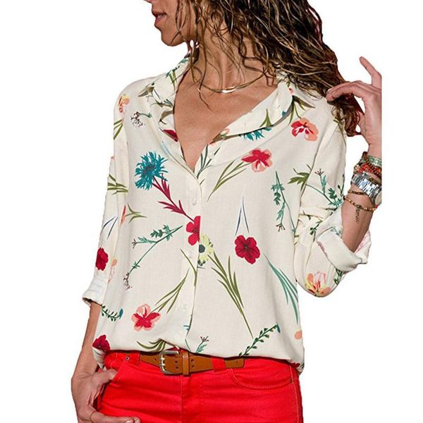 women's blouses & shirts women blouse 2021 autumn fashion long sleeve v-neck collar office shirt easy casual printing plus size chiffo, White
women's blouses & shirts women blouse 2021 autumn fashion long sleeve v-neck collar office shirt easy casual printing plus size chiffo, White