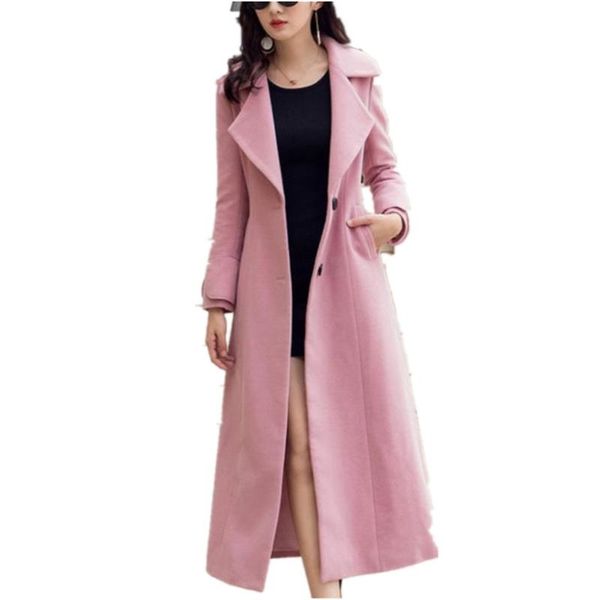 women's wool & blends autumn winter pink slim woo coat women thick single breasted long overcoat, Black
women's wool & blends autumn winter pink slim woo coat women thick single breasted long overcoat, Black