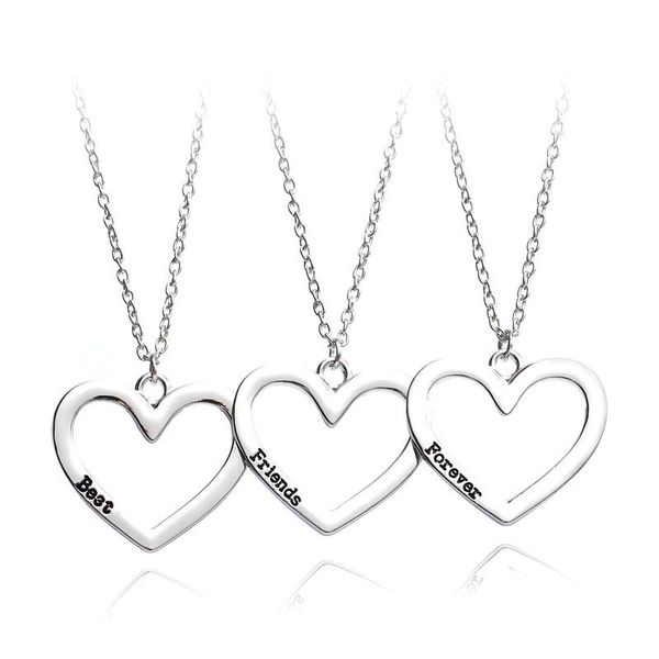 pendant necklaces trendy friends 3 pcs necklace creativity heart simple friendship jewelry gift, Silver
pendant necklaces trendy friends 3 pcs necklace creativity heart simple friendship jewelry gift, Silver