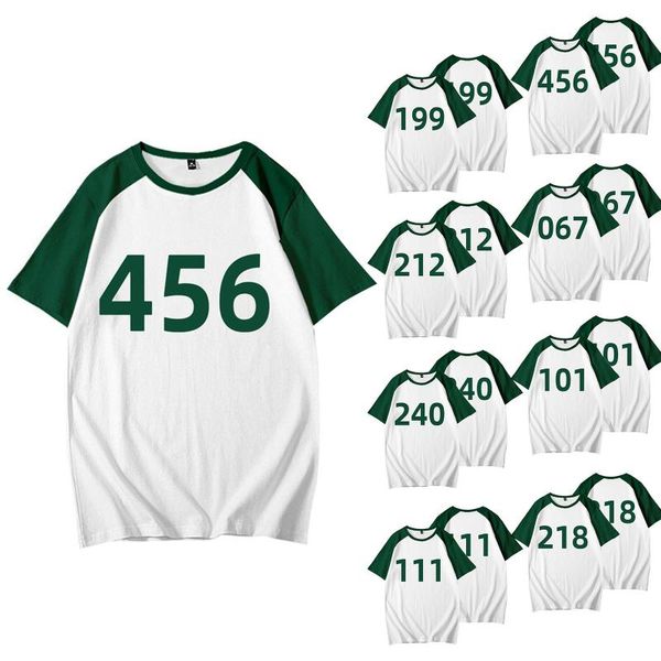 women's t-shirt squid game women casual round neck number 456 218 six print short sleeve funny summer clothing tee shirts, White
women's t-shirt squid game women casual round neck number 456 218 six print short sleeve funny summer clothing tee shirts, White