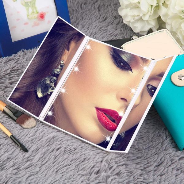 compact mirrors makeup mirror cosmetic beauty vanity 8 led lights lamps illuminated folding pocket make up tools#0903
compact mirrors makeup mirror cosmetic beauty vanity 8 led lights lamps illuminated folding pocket make up tools#0903