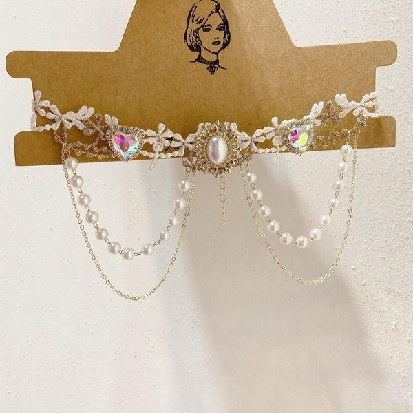 chokers korean elegant baroque lace flower heart crystal choker necklace for women girls fashion pearl tassel party jewelry, Golden;silver
chokers korean elegant baroque lace flower heart crystal choker necklace for women girls fashion pearl tassel party jewelry, Golden;silver