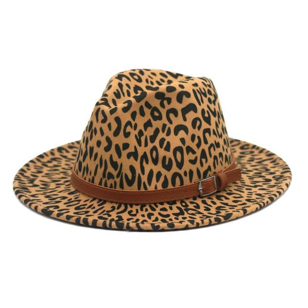 wide brim hats fashion leopard hat elegant man women felt with black belt winter women's fedora flat jazz, Blue;gray
wide brim hats fashion leopard hat elegant man women felt with black belt winter women's fedora flat jazz, Blue;gray