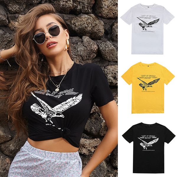 summer t shirt women's print short sleeve 2021, White
summer t shirt women's print short sleeve 2021, White