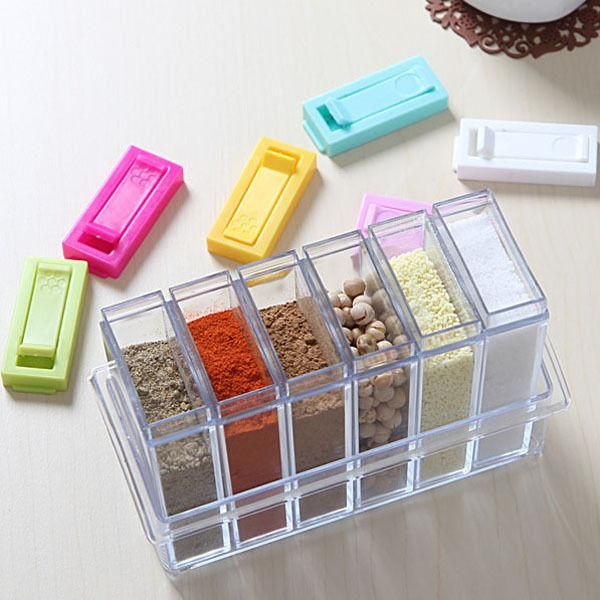 storage boxes & bins 1set 6 spice jar kitchen condiment box acrylic spices seasoning
storage boxes & bins 1set 6 spice jar kitchen condiment box acrylic spices seasoning