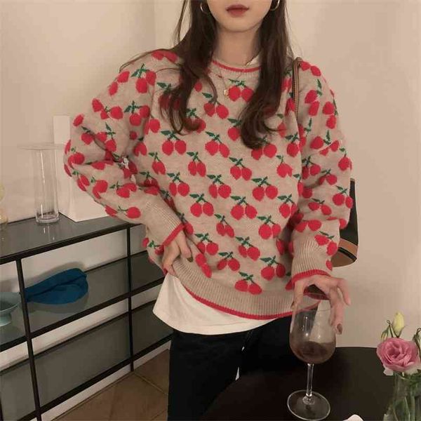 chic cherries hook flowers casual thicken sweet loose women knitwear cute pullover knitted sweaters 210525, White;black
chic cherries hook flowers casual thicken sweet loose women knitwear cute pullover knitted sweaters 210525, White;black