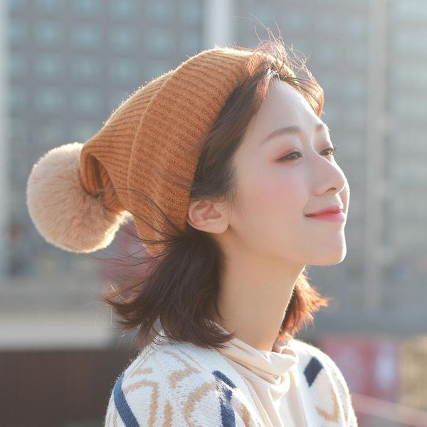 beanies autumn winter fur ball thickened warm knitted hat multi-functional scarf integrated earflaps woolen women
beanies autumn winter fur ball thickened warm knitted hat multi-functional scarf integrated earflaps woolen women
