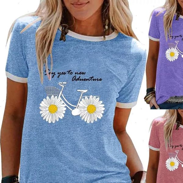 t shirt women summer sunflower bike printing ladies casual short sleeve tee female tunic, White
t shirt women summer sunflower bike printing ladies casual short sleeve tee female tunic, White
