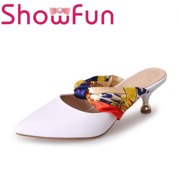slippers showfun genuine leather shoes woman summer outside mixed colors metal decoration thin heel, Black
slippers showfun genuine leather shoes woman summer outside mixed colors metal decoration thin heel, Black
