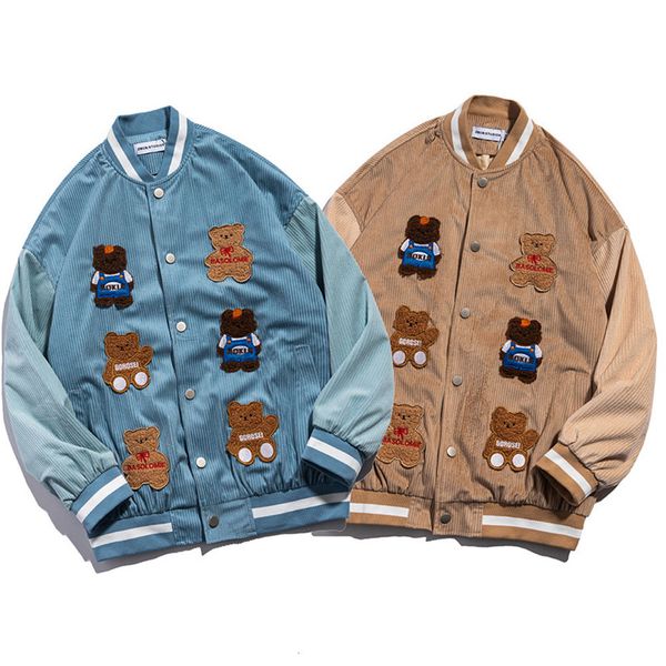 men's hoodies & sweatshirts corduroy jacket, embroidered bear baseball suit, cotton cloth, harajuku, hip-hop casual wear, coat., Black
men's hoodies & sweatshirts corduroy jacket, embroidered bear baseball suit, cotton cloth, harajuku, hip-hop casual wear, coat., Black