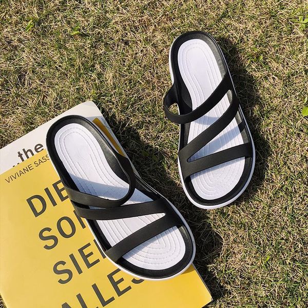 slippers 2021 women jelly summer flat non slip beach women's slides casual footwear female comfort fashion rubber sole shoes, Black
slippers 2021 women jelly summer flat non slip beach women's slides casual footwear female comfort fashion rubber sole shoes, Black