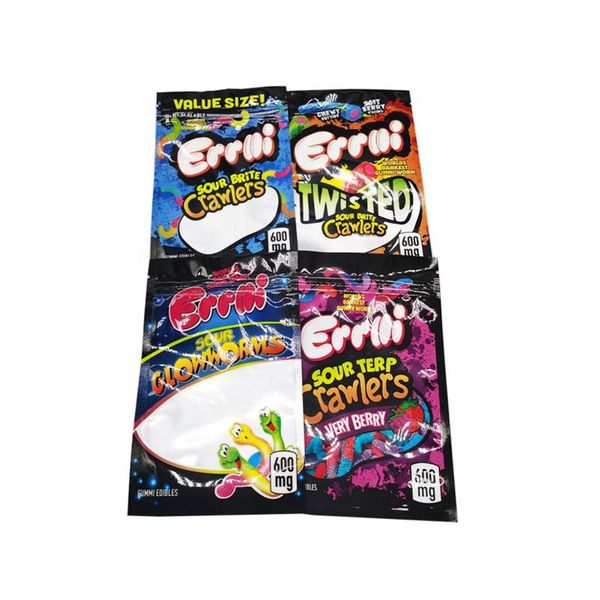 arrival 4 flavors errlli value size resealable worlds dankest gummi worm sour crawlers seal packing bag(empty bags) gift wrap
arrival 4 flavors errlli value size resealable worlds dankest gummi worm sour crawlers seal packing bag(empty bags) gift wrap
