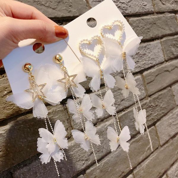 dangle & chandelier korean luxurious butterfly rhinestone earring fashion star heart long tassel for women party jewelry, Silver
dangle & chandelier korean luxurious butterfly rhinestone earring fashion star heart long tassel for women party jewelry, Silver