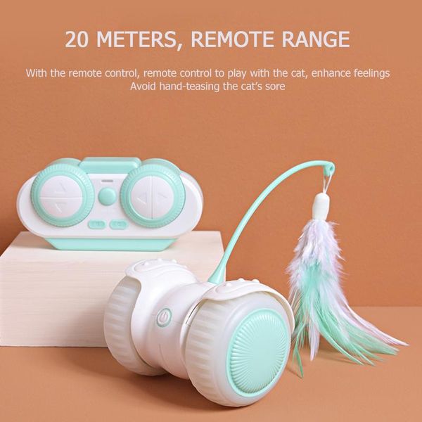 robotic cat toys remote control usb rechargeable colorful led lights automatic electric kitten toy with 6 feather bells
robotic cat toys remote control usb rechargeable colorful led lights automatic electric kitten toy with 6 feather bells
