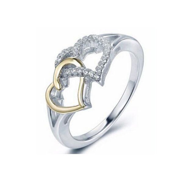 cluster rings wedding for women hollow double heart shape ring twisted pattern gold color separation micro-inlay drill silver, Golden;silver
cluster rings wedding for women hollow double heart shape ring twisted pattern gold color separation micro-inlay drill silver, Golden;silver