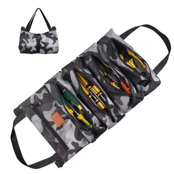 roll-up tool bag, multi-purpose roll pouch organizer with 5 zipper pockets carrier bag for car motorcycle storaging
roll-up tool bag, multi-purpose roll pouch organizer with 5 zipper pockets carrier bag for car motorcycle storaging