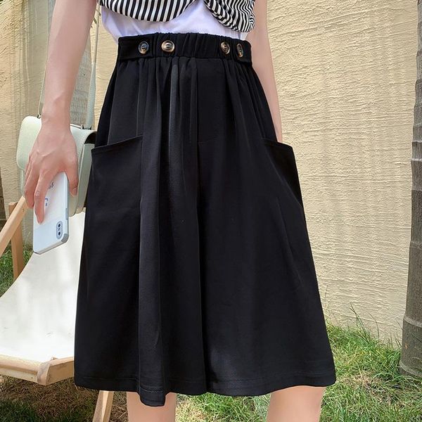 women's pants & capris korean style knee length loose wide leg women 2021 summer high waist casual vintage cargo female plus size, Black;white
women's pants & capris korean style knee length loose wide leg women 2021 summer high waist casual vintage cargo female plus size, Black;white