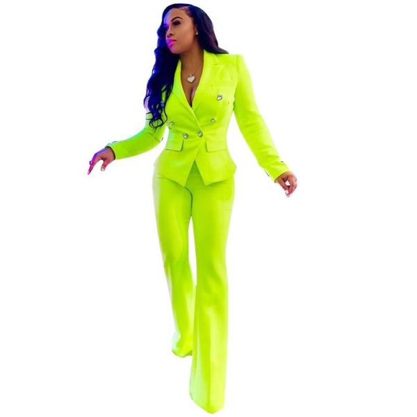 women's suits & blazers fall office women tracksuit long sleeve fluorescent green blazer pants suit two piece set lady outfit, White;black
women's suits & blazers fall office women tracksuit long sleeve fluorescent green blazer pants suit two piece set lady outfit, White;black