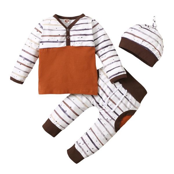 clothing sets 0-18m born infant baby boy girl striped clothes set long sleeve t-shirt+drawstring trousers+pointed hat, White
clothing sets 0-18m born infant baby boy girl striped clothes set long sleeve t-shirt+drawstring trousers+pointed hat, White