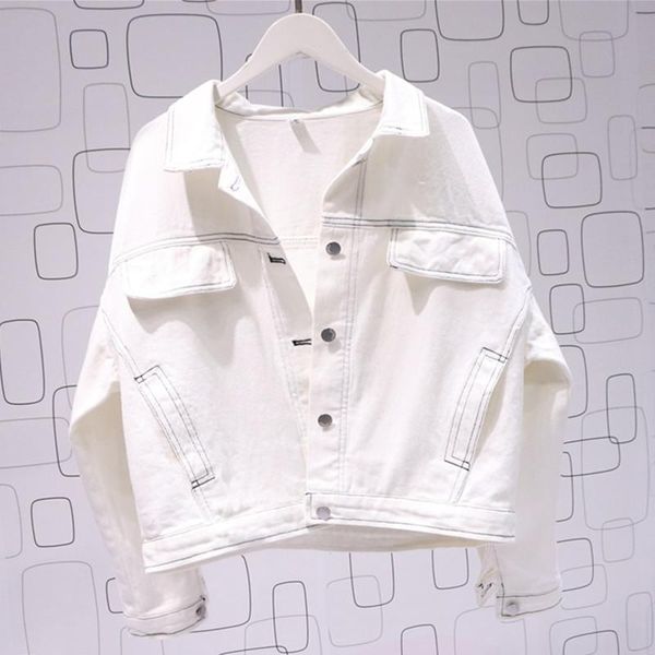 women's jackets single breasted denim jacket black white loose long sleeve short outerwear spring solid color casual female basic coat, Black;brown
women's jackets single breasted denim jacket black white loose long sleeve short outerwear spring solid color casual female basic coat, Black;brown