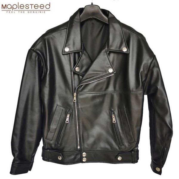 maplesteed women genuine leather jacket soft 100% natural sheepskin drop-shoudler loose oversize bust 110-126cm m487 211130, Black
maplesteed women genuine leather jacket soft 100% natural sheepskin drop-shoudler loose oversize bust 110-126cm m487 211130, Black