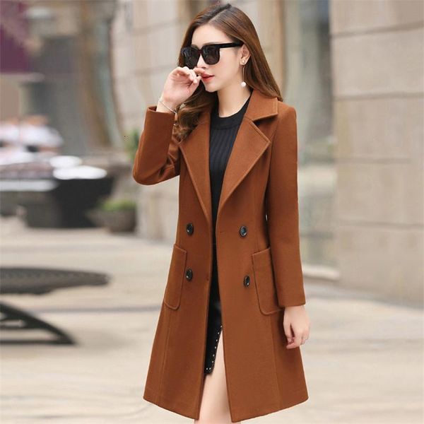Women's Wool & Blends Autumn women outerwear medium long slim female woolen jacket thick double-breasted large size ladies coat cw435 EXB8, Black
Women's Wool & Blends Autumn women outerwear medium long slim female woolen jacket thick double-breasted large size ladies coat cw435 EXB8, Black