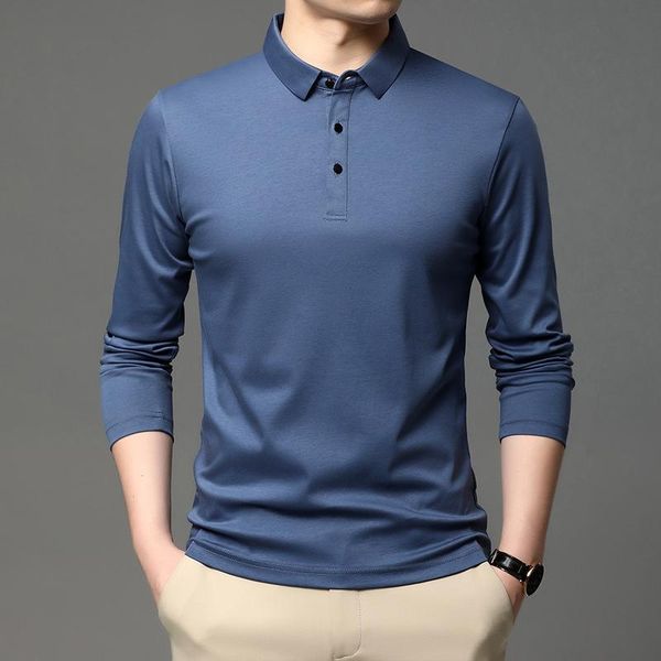 men's polos 100% mercerized cotton shirt men long sleeve 2021 autumn winter soft sport golf shits slim fit black casual brand solid, White;black
men's polos 100% mercerized cotton shirt men long sleeve 2021 autumn winter soft sport golf shits slim fit black casual brand solid, White;black