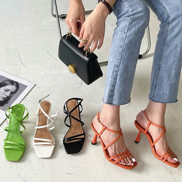sandals narrow band gladiator women fashion thin high heel pumps shoes cross strap summer outdoor open toe slides, Black
sandals narrow band gladiator women fashion thin high heel pumps shoes cross strap summer outdoor open toe slides, Black