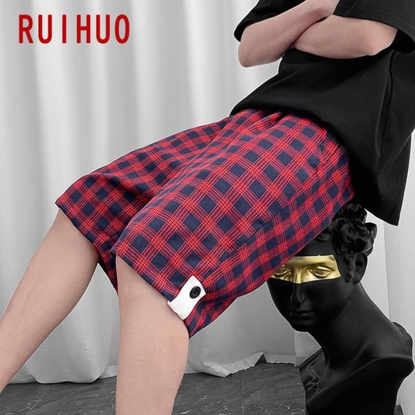 men's shorts ruihuo plaid casual summer men clothing streetwear short long m-5xl 2021 arrivals, White;black
men's shorts ruihuo plaid casual summer men clothing streetwear short long m-5xl 2021 arrivals, White;black