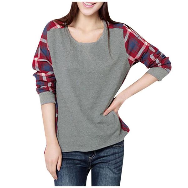 women's t-shirt sweatshirt women o collar splicing lattice casual long sleeve bottoming fashion, White
women's t-shirt sweatshirt women o collar splicing lattice casual long sleeve bottoming fashion, White