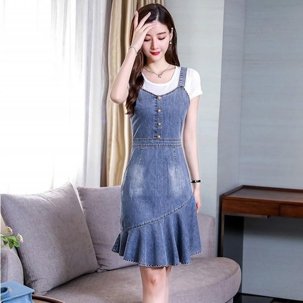 casual dresses denim dress female sleeveless slim fit ruffle high waist summer office women elegant a-line jeans sundress, Black;gray
casual dresses denim dress female sleeveless slim fit ruffle high waist summer office women elegant a-line jeans sundress, Black;gray
