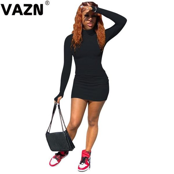 casual dresses vazn 2021 autumn s regular sweet young daily energy solid turtleneck full sleeve women high waist thin mini dress, Black;gray
casual dresses vazn 2021 autumn s regular sweet young daily energy solid turtleneck full sleeve women high waist thin mini dress, Black;gray