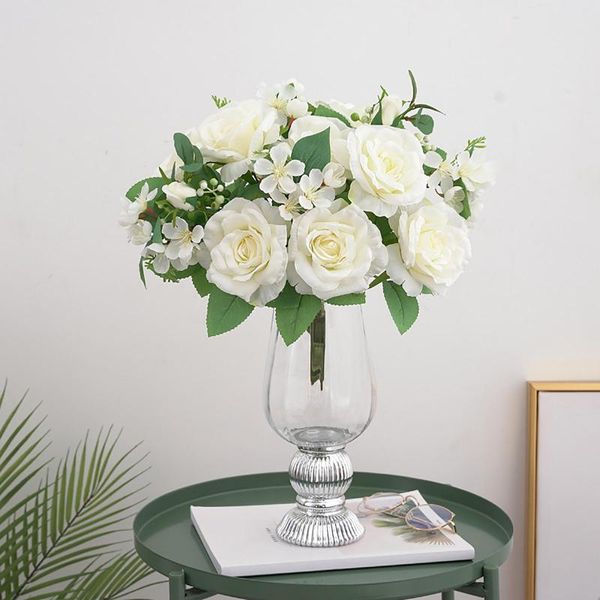 1pc 7 heads artificial roses bouquet wedding bridal accessories vases for home decorative flowers scrapbook plants & wreaths
1pc 7 heads artificial roses bouquet wedding bridal accessories vases for home decorative flowers scrapbook plants & wreaths