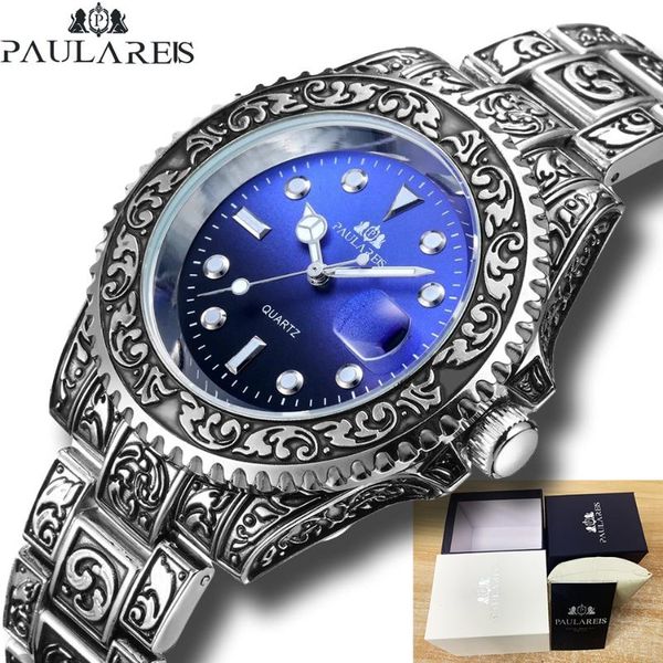 wristwatches brand paulareis quartz waterproor luxury watches carved retro design luminous men's watch stainless steel fashion men, Slivery;brown
wristwatches brand paulareis quartz waterproor luxury watches carved retro design luminous men's watch stainless steel fashion men, Slivery;brown