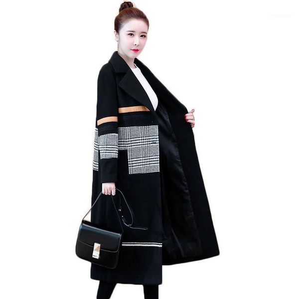 extra-large women's wool coat 2021 autumn winter plus cotton jacket korean loose plaid long woolen size l-5xly602 & blends, Black
extra-large women's wool coat 2021 autumn winter plus cotton jacket korean loose plaid long woolen size l-5xly602 & blends, Black