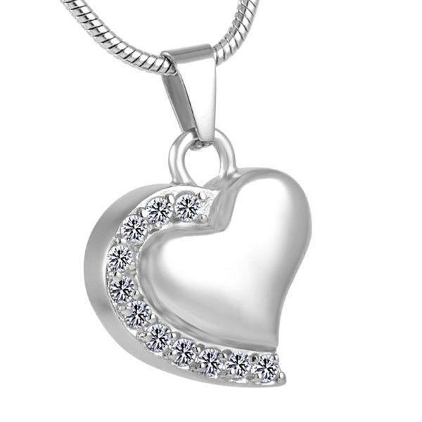 pendant necklaces crystal heart shape cremation necklace ashes holder stainless steel keepsake urn jewelry rhinestone, Silver
pendant necklaces crystal heart shape cremation necklace ashes holder stainless steel keepsake urn jewelry rhinestone, Silver
