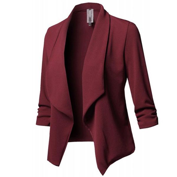 women solid coat jacket fabala autumn fashion open ruffle formal long sleeve women's suits & blazers, White;black
women solid coat jacket fabala autumn fashion open ruffle formal long sleeve women's suits & blazers, White;black