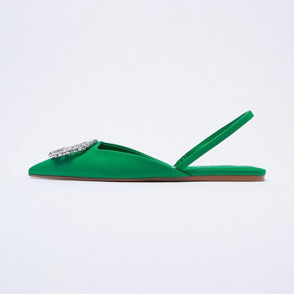 sandals women summer pointed flats slippers with diamond fairy temperament green silk elegant sandalias mujer shoes, Black
sandals women summer pointed flats slippers with diamond fairy temperament green silk elegant sandalias mujer shoes, Black