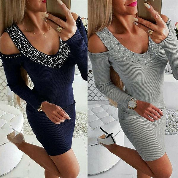 casual dresses women bodycon dress off shoulder design diamond decor v-neck long sleeve solid color autumn party slim wrap mini, Black;gray
casual dresses women bodycon dress off shoulder design diamond decor v-neck long sleeve solid color autumn party slim wrap mini, Black;gray