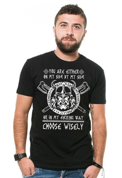 viking t-shirt choose wisely funny mens t-shirt vikings tee shirt nordic viking, White;black
viking t-shirt choose wisely funny mens t-shirt vikings tee shirt nordic viking, White;black