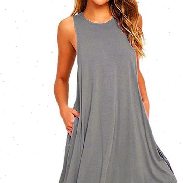 party black or blue women dresses loose pocket spring sleeveless plus size round neck solid, Black;gray
party black or blue women dresses loose pocket spring sleeveless plus size round neck solid, Black;gray