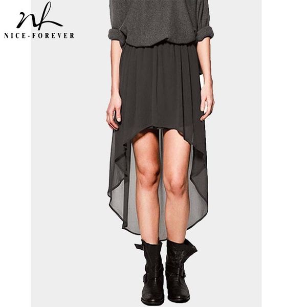 nice-forever summer casual pure color a-line skirt with asymmetrical length women flare skirts 361 210419, Black
nice-forever summer casual pure color a-line skirt with asymmetrical length women flare skirts 361 210419, Black