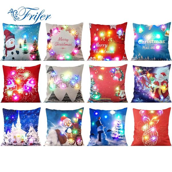 45x45cm led lights christmas pillow cover cases xmas luminescent snowman cushion covers pillowcase navidad year home decor cushion/decorativ
45x45cm led lights christmas pillow cover cases xmas luminescent snowman cushion covers pillowcase navidad year home decor cushion/decorativ