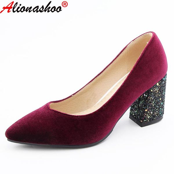 wedding women shoes concise red wine shallow black large sizes pumps for ladies flock pointed toe square heel dress
wedding women shoes concise red wine shallow black large sizes pumps for ladies flock pointed toe square heel dress