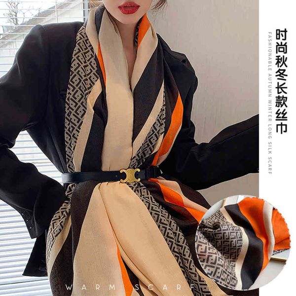 scarf scarf female autumn and winter fashion long scarf shawl version sunscreen silk shawl outside the, Blue;gray
scarf scarf female autumn and winter fashion long scarf shawl version sunscreen silk shawl outside the, Blue;gray